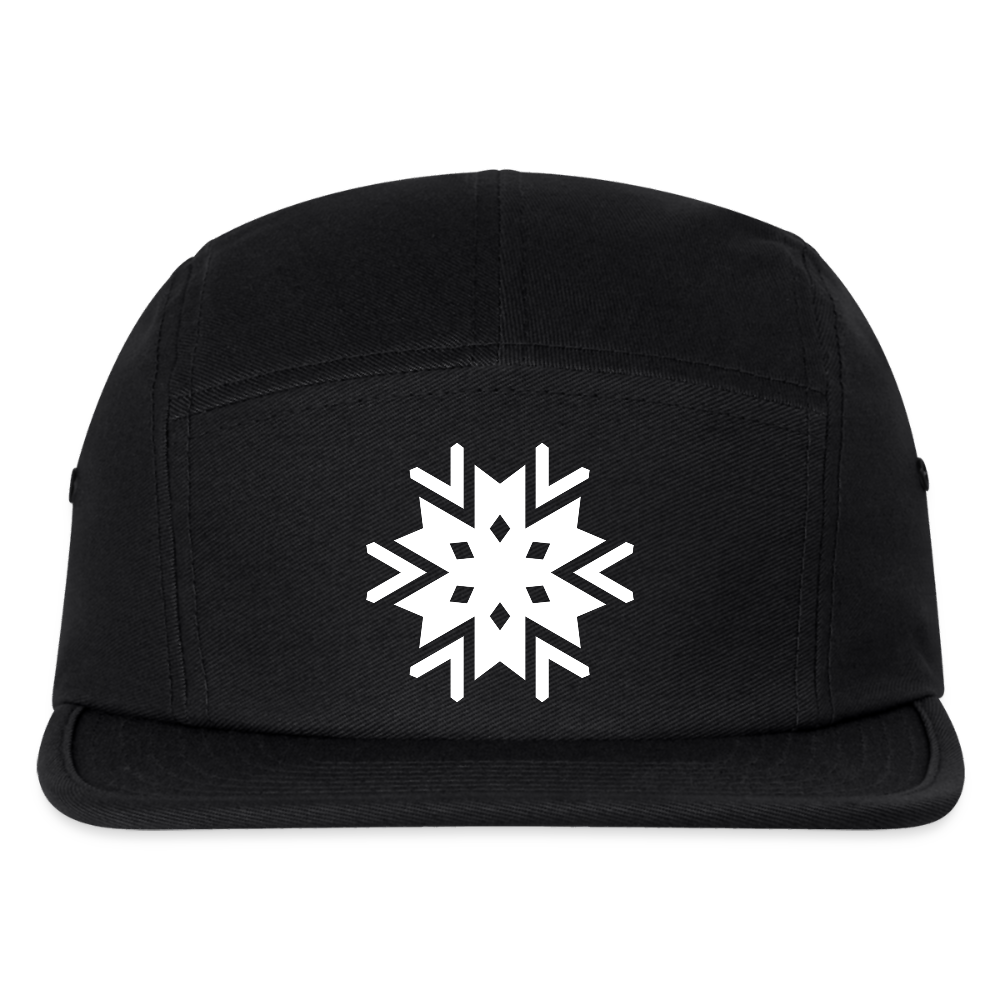 Snowflake Happy Camper Hat - black