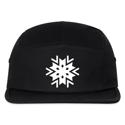 Snowflake Happy Camper Hat - black