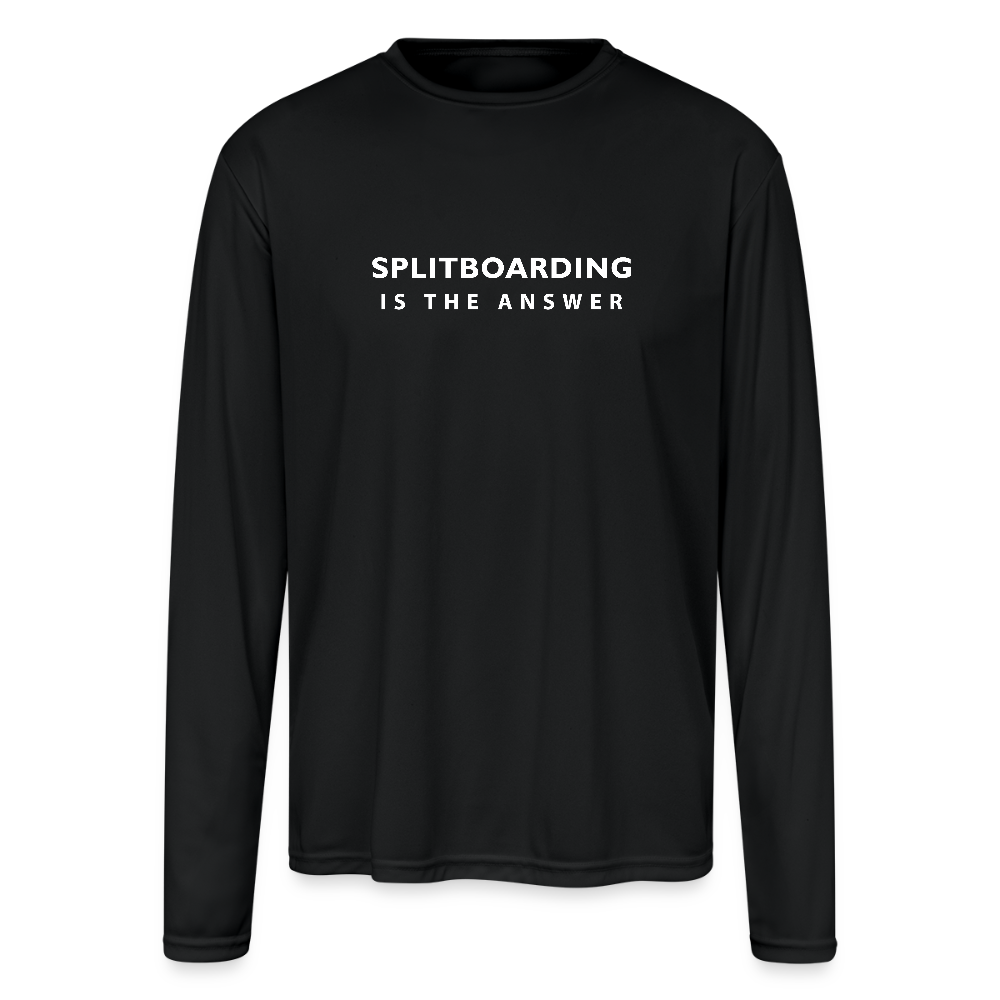 Splitboarding Is The Answer LS T-Shirt - black