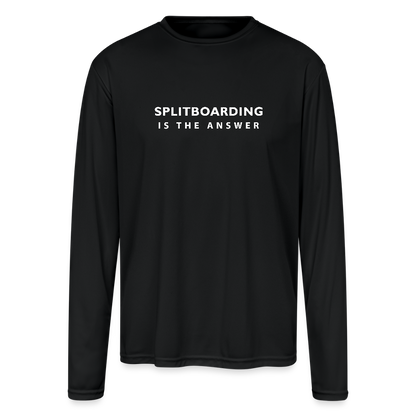 Splitboarding Is The Answer LS T-Shirt - black