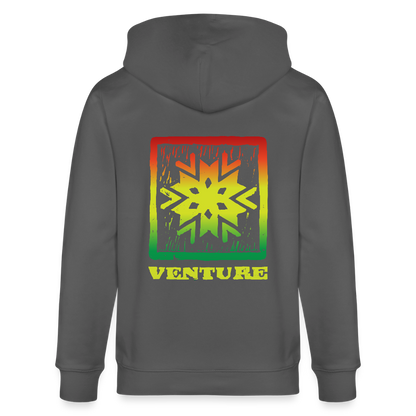 Rasta Woodcut Unisex Zip Hoodie - anthracite