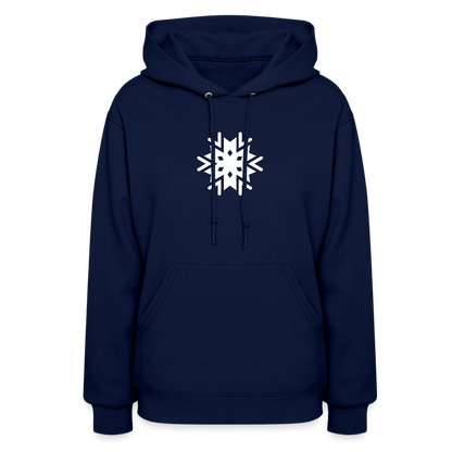 Women's Snowflake Hoodie - navy