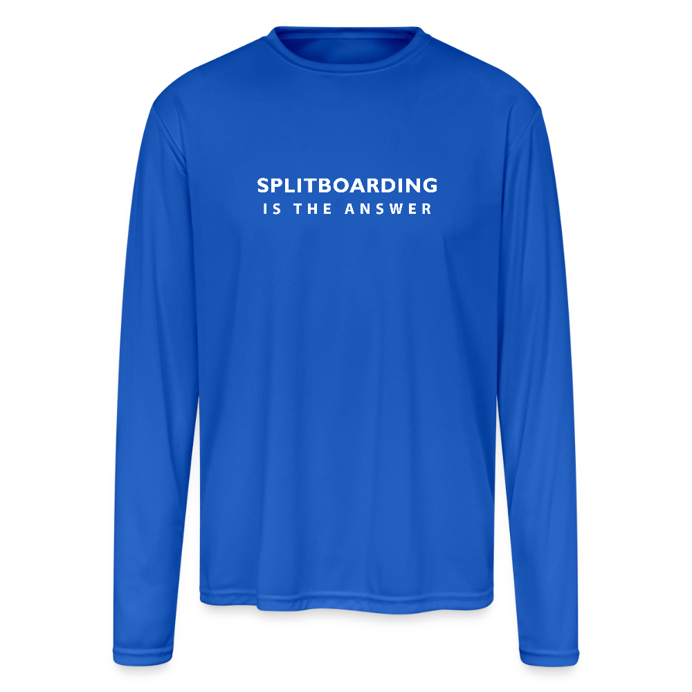 Splitboarding Is The Answer LS T-Shirt - royal blue