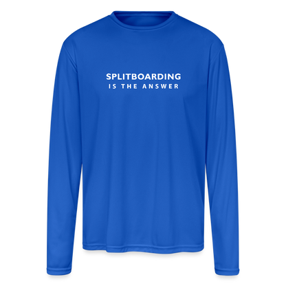 Splitboarding Is The Answer LS T-Shirt - royal blue