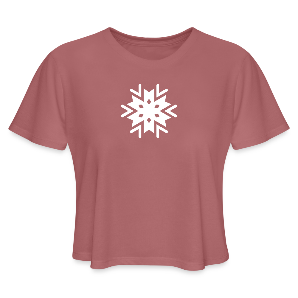 Women's Cropped T-Shirt - mauve