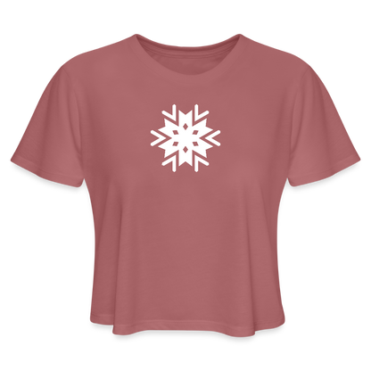 Women's Cropped T-Shirt - mauve
