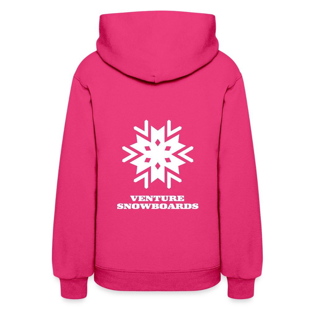 Women's Snowflake Hoodie - fuchsia