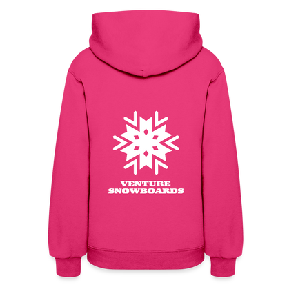 Women's Snowflake Hoodie - fuchsia