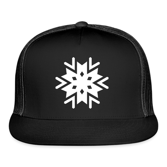 Snowflake Trucker Hat - black/black