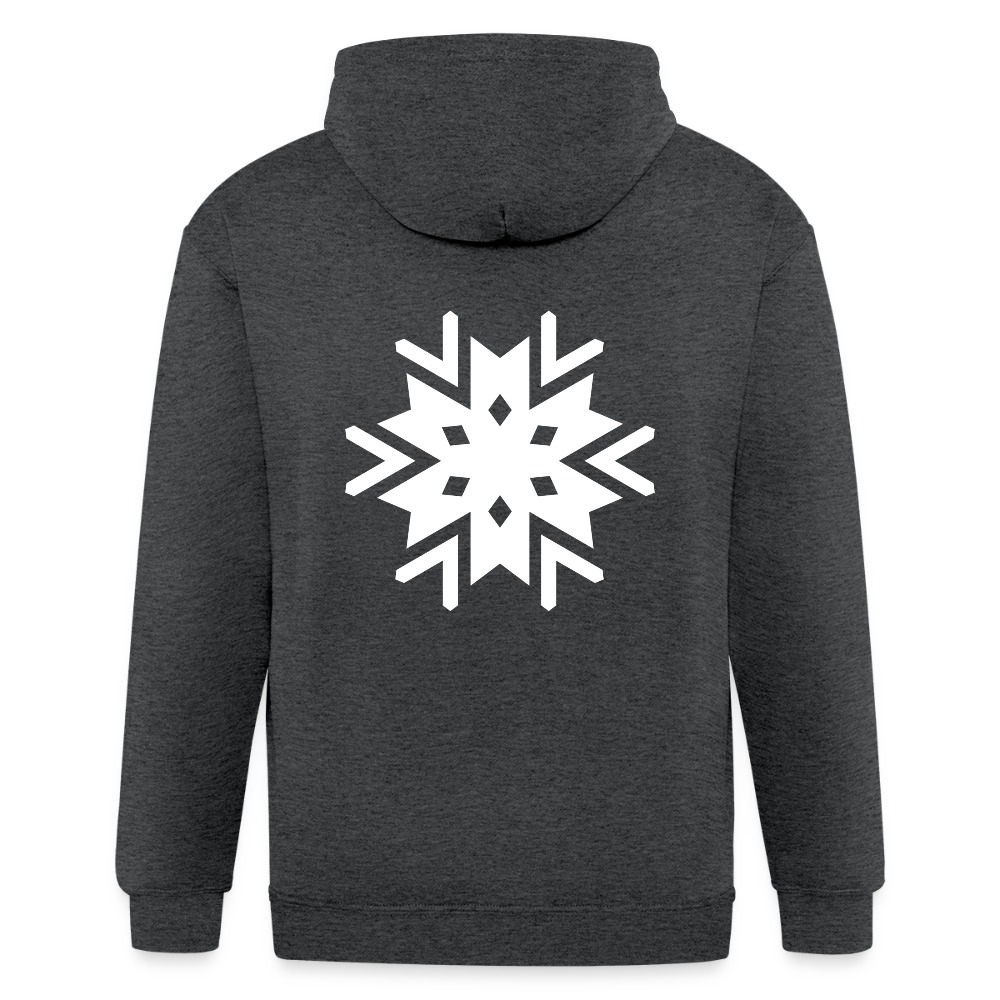 Snowflake  Zip Hoodie - deep heather