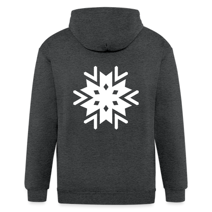 Snowflake  Zip Hoodie - deep heather