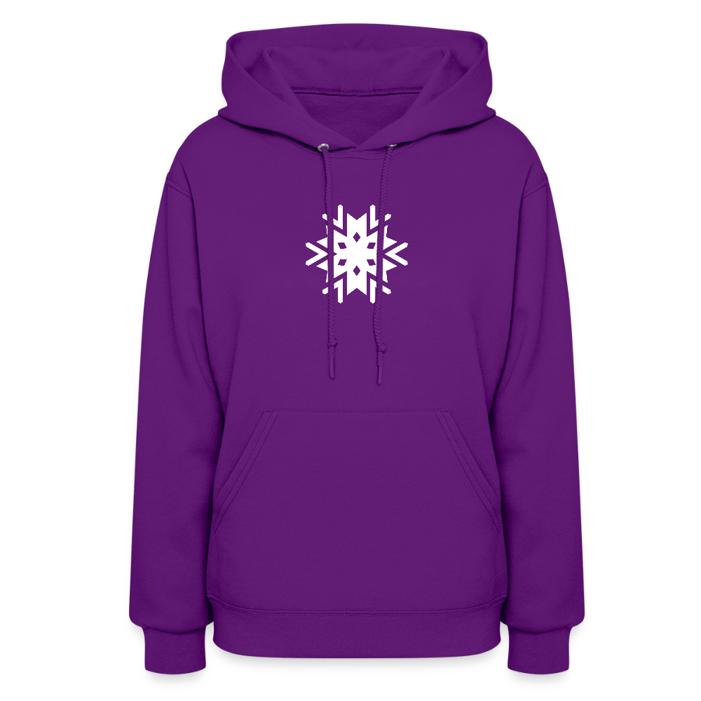 Women's Snowflake Hoodie - purple