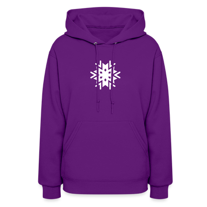 Women's Snowflake Hoodie - purple