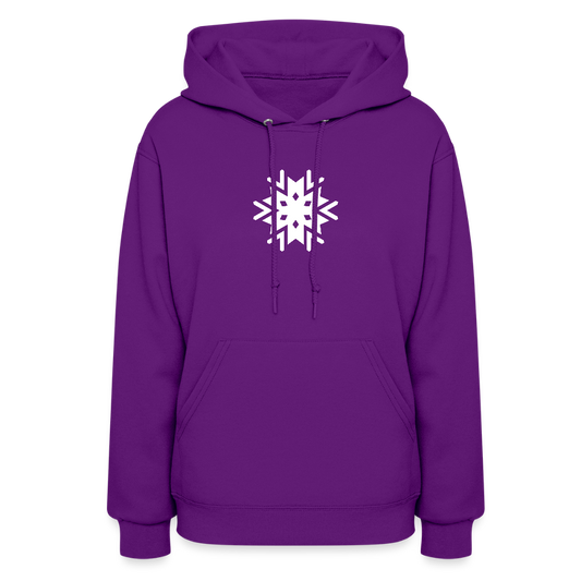 Women's Snowflake Hoodie - purple