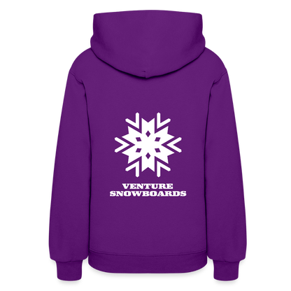 Women's Snowflake Hoodie - purple