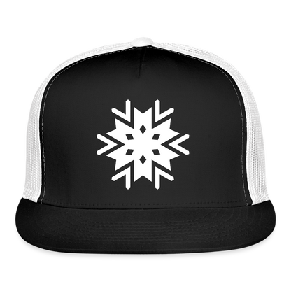 Snowflake Trucker Hat - black/white