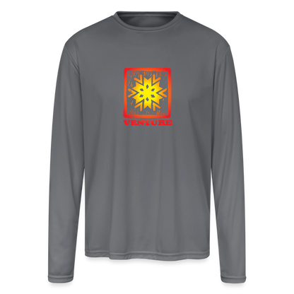 Woodcut Sunburst LS T-Shirt - gray