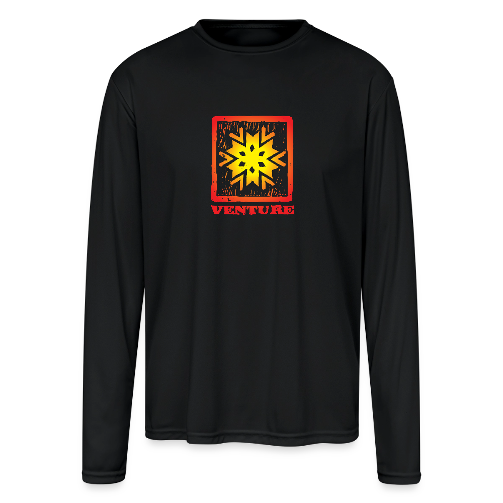 Woodcut Sunburst LS T-Shirt - black