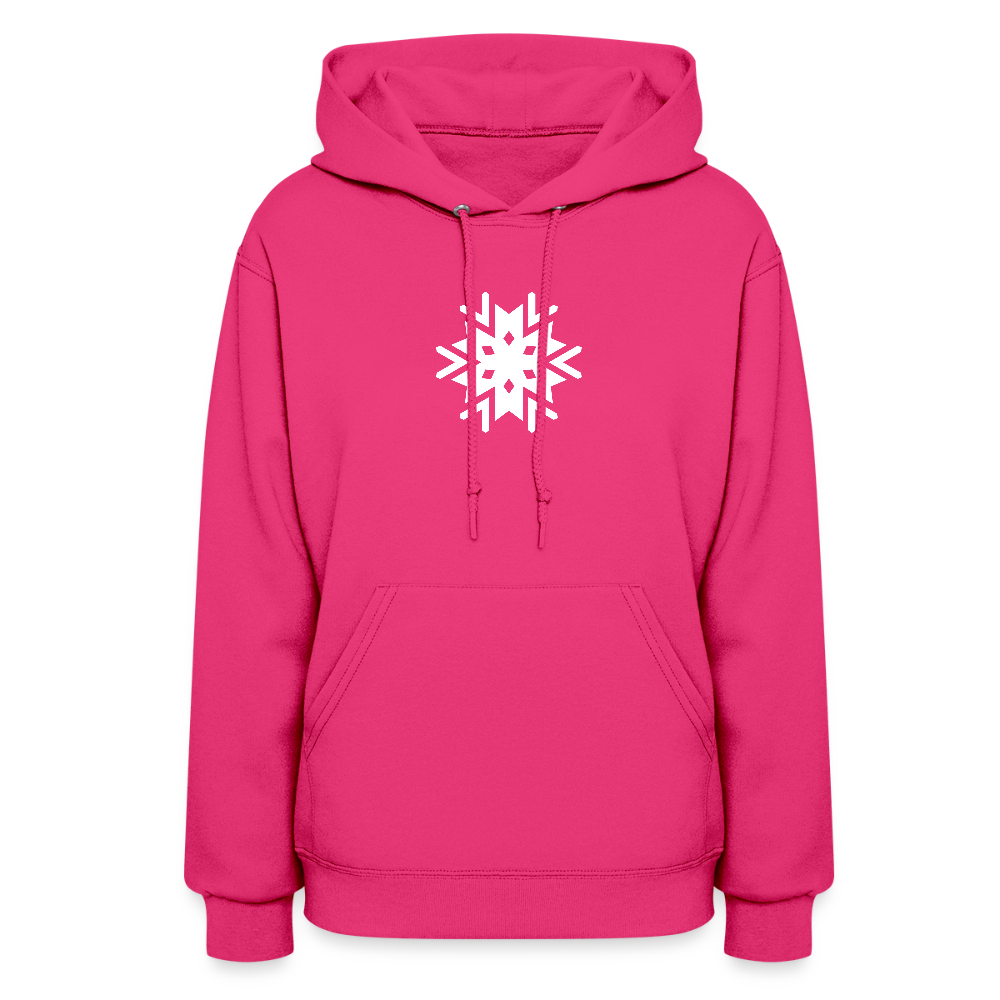 Women's Snowflake Hoodie - fuchsia