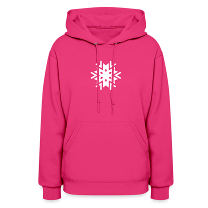Women's Snowflake Hoodie - fuchsia