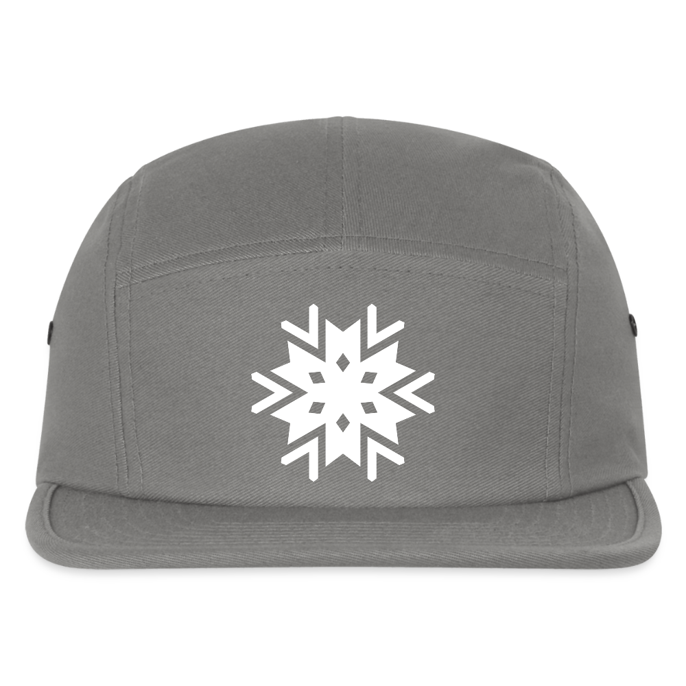 Snowflake Happy Camper Hat - light gray