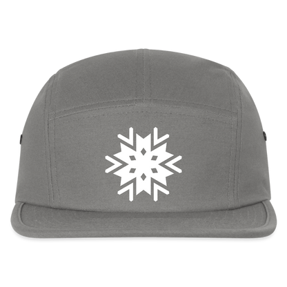 Snowflake Happy Camper Hat - light gray