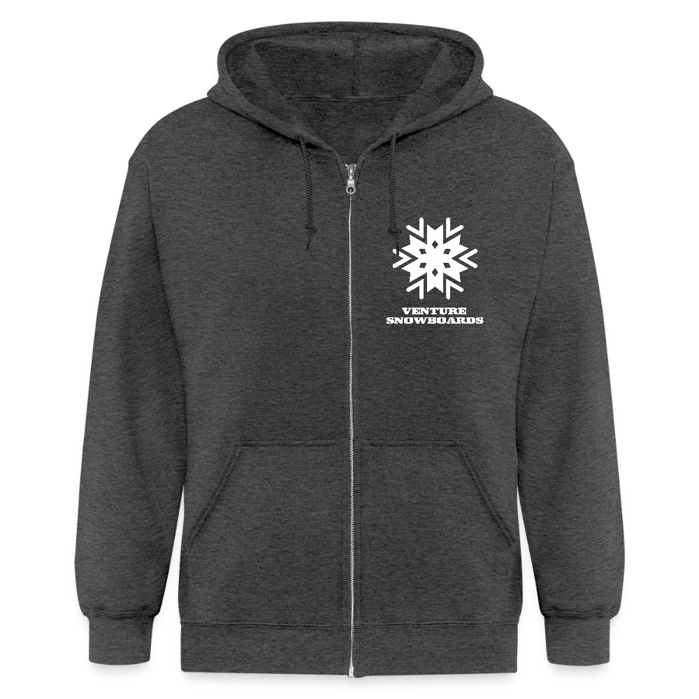 Snowflake  Zip Hoodie - deep heather