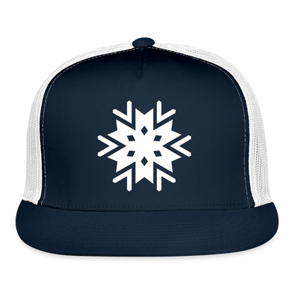 Snowflake Trucker Hat - navy/white