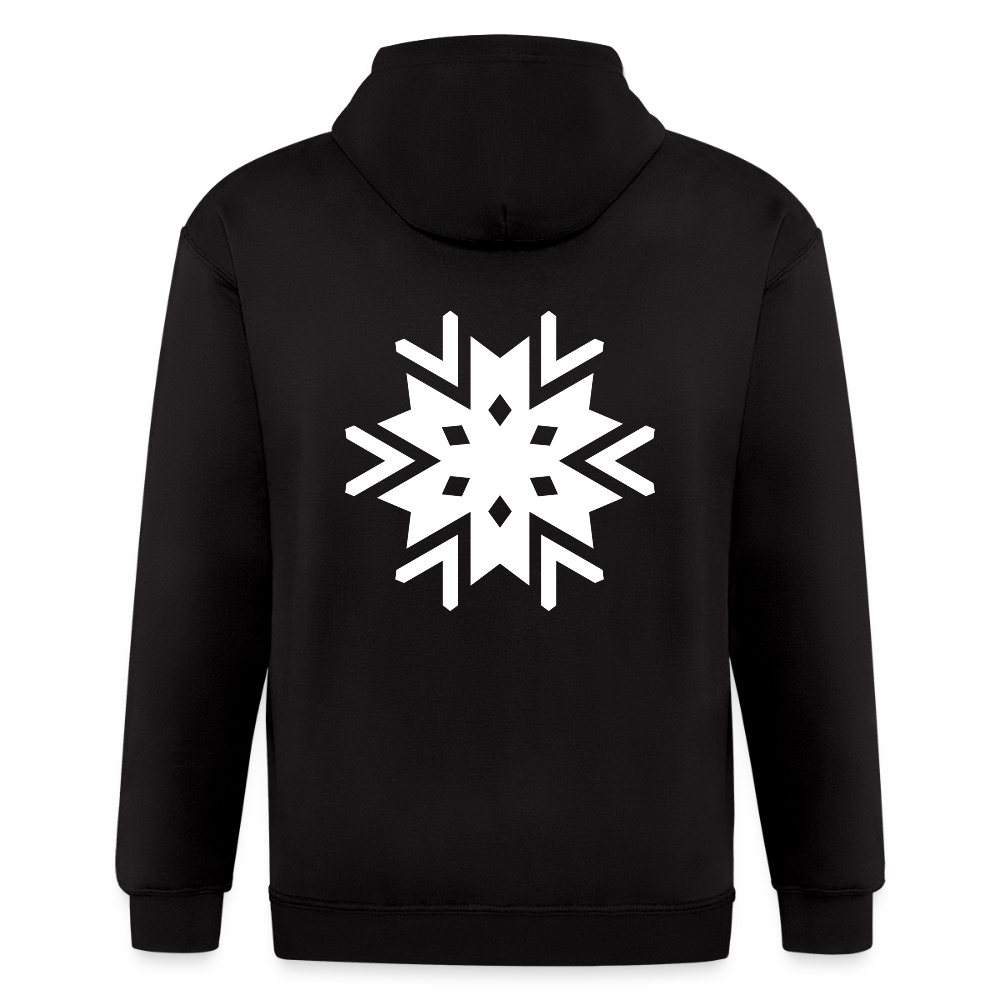 Snowflake  Zip Hoodie - black
