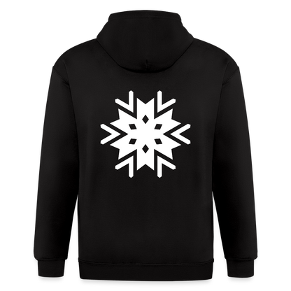 Snowflake  Zip Hoodie - black
