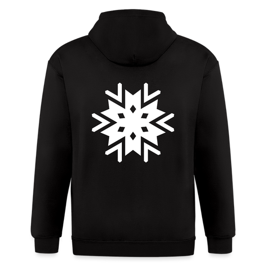 Snowflake  Zip Hoodie - black