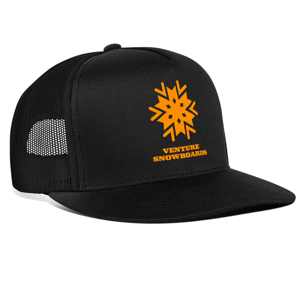 Snowflake Trucker Hat - black/black