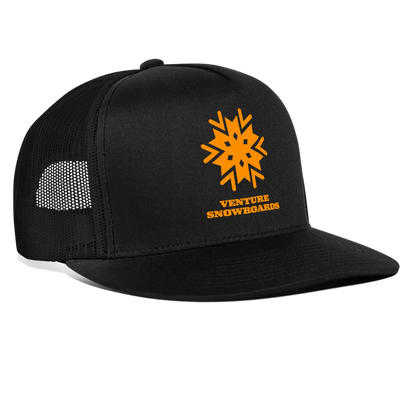 Snowflake Trucker Hat - black/black