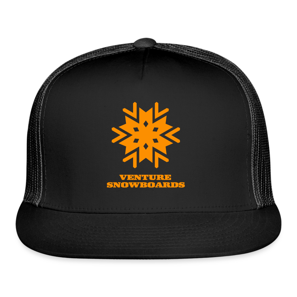 Snowflake Trucker Hat - black/black