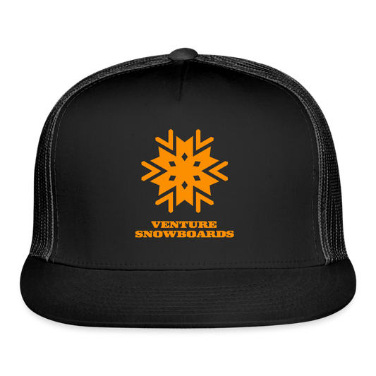 Snowflake Trucker Hat - black/black