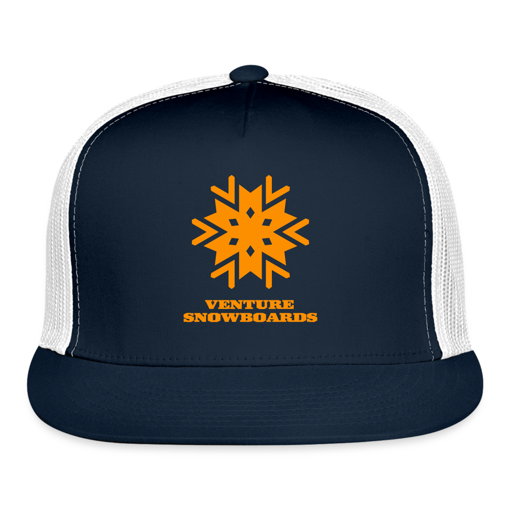 Snowflake Trucker Hat - navy/white