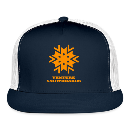 Snowflake Trucker Hat - navy/white