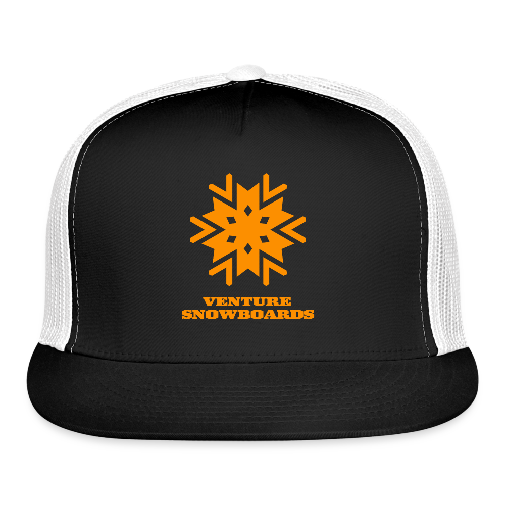 Snowflake Trucker Hat - black/white