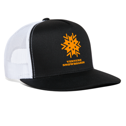 Snowflake Trucker Hat - black/white