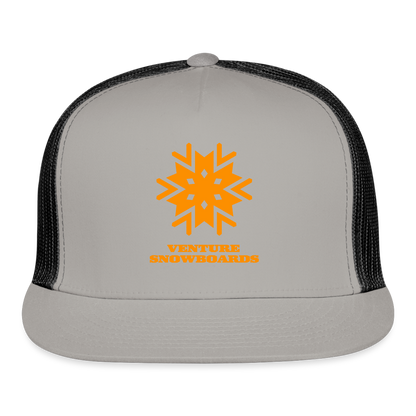 Snowflake Trucker Hat - gray/black