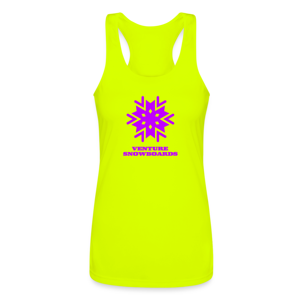 Women’s Snowflake Tank Top - neon yellow