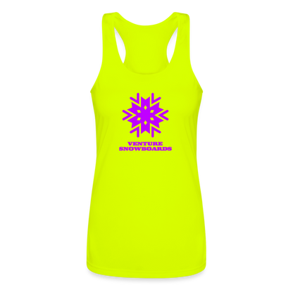 Women’s Snowflake Tank Top - neon yellow